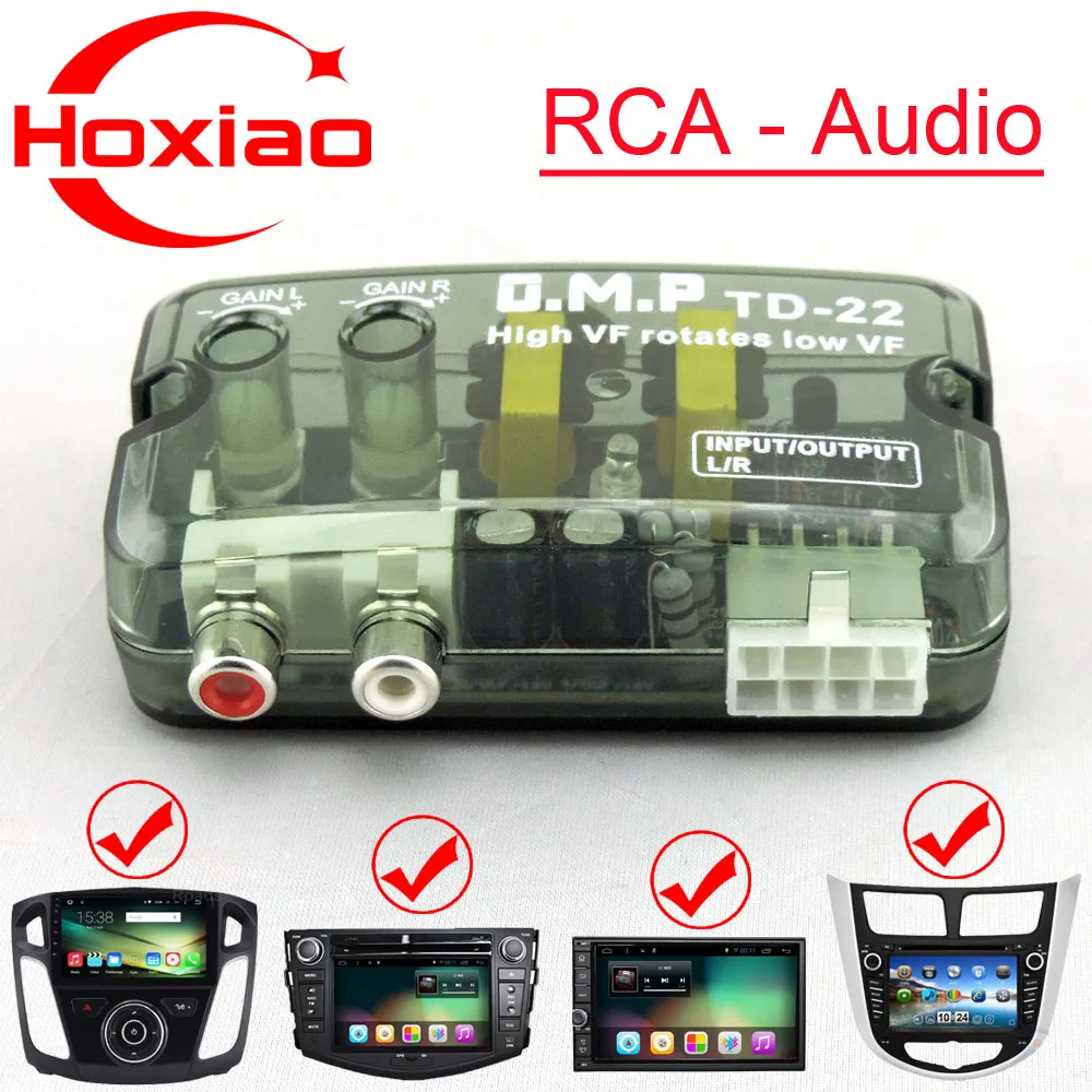 Universal Car Radio Converters Speaker High To Low Car Amplifier 12V