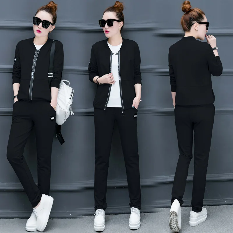Casual 3 Piece Set Tracksuit Women Clothes 2018 Autumn Ladies Plus size Sweat Suits pants set High quality fashion women's suit Casual 3 Piece Set Tracksuit Women Clothes 2018 Autumn Ladies Plus size Sweat Suits pants set High quality fashion women's suit
