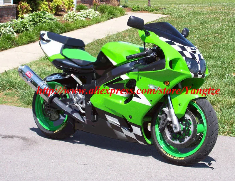 Белый комплект обтекателей зеленого цвета для KAWASAKI Ninja ZX7R 1996 2000 2003 ZX-7R ZX 7R 96 98 99 00 03 Мотоцикл Обтекатели+ подарки