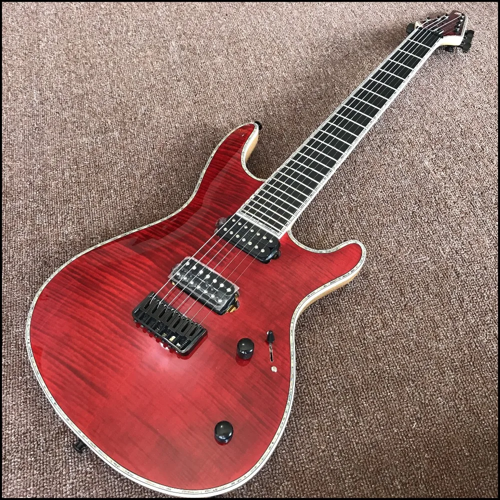 

Vicers new arrival high-grade 7 strings electric guitar in red color with black hardware , ebony fingerboard . hot selling