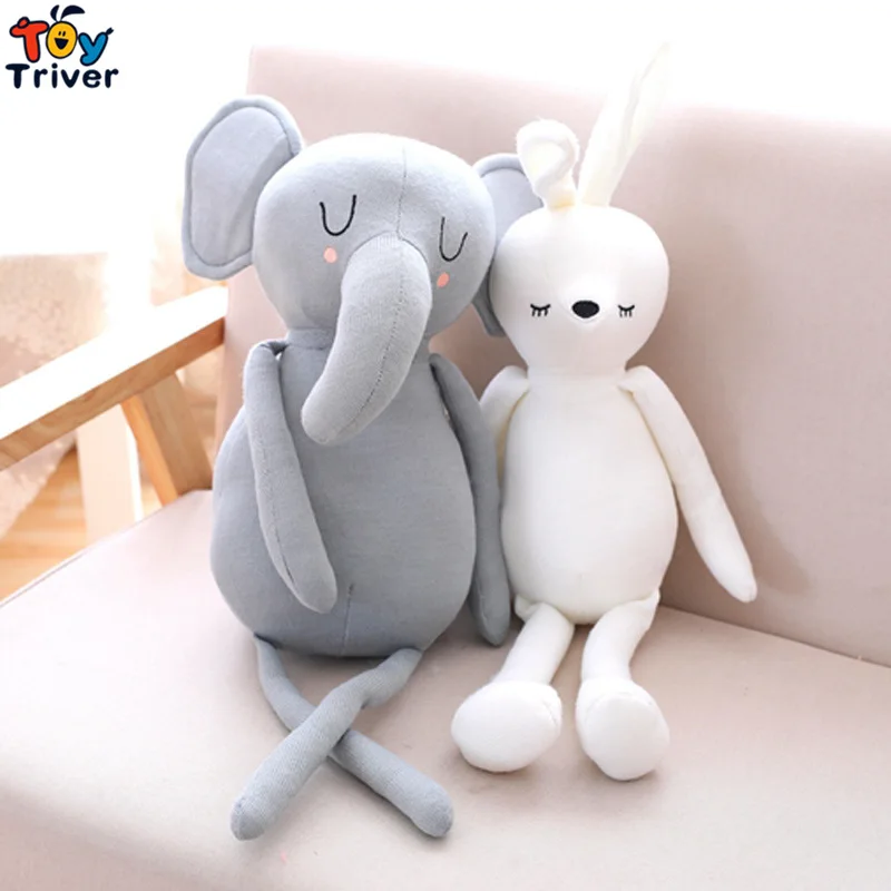 

Knitted Elephant Bunny Rabbit Plush Toy Stuffed Animals Doll Baby Kids Children Boy girl Christmas Birthday Gift Home Decor
