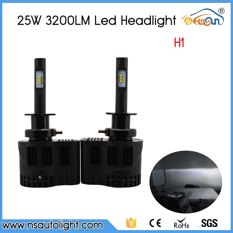 

Free Shipping 2017 One Set 3200Lm 25W/Bulb H1 Car Led Headlight Head Lamp Kit 3000k 4000k 5000k 6000k