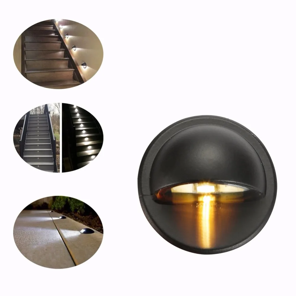10PCS/Lot FVTLED LED Deck Lights 35mm Half Moon Outdoor Garden Decoration LED Underground Lamps IP65 Waterproof Pathway Lighting 3