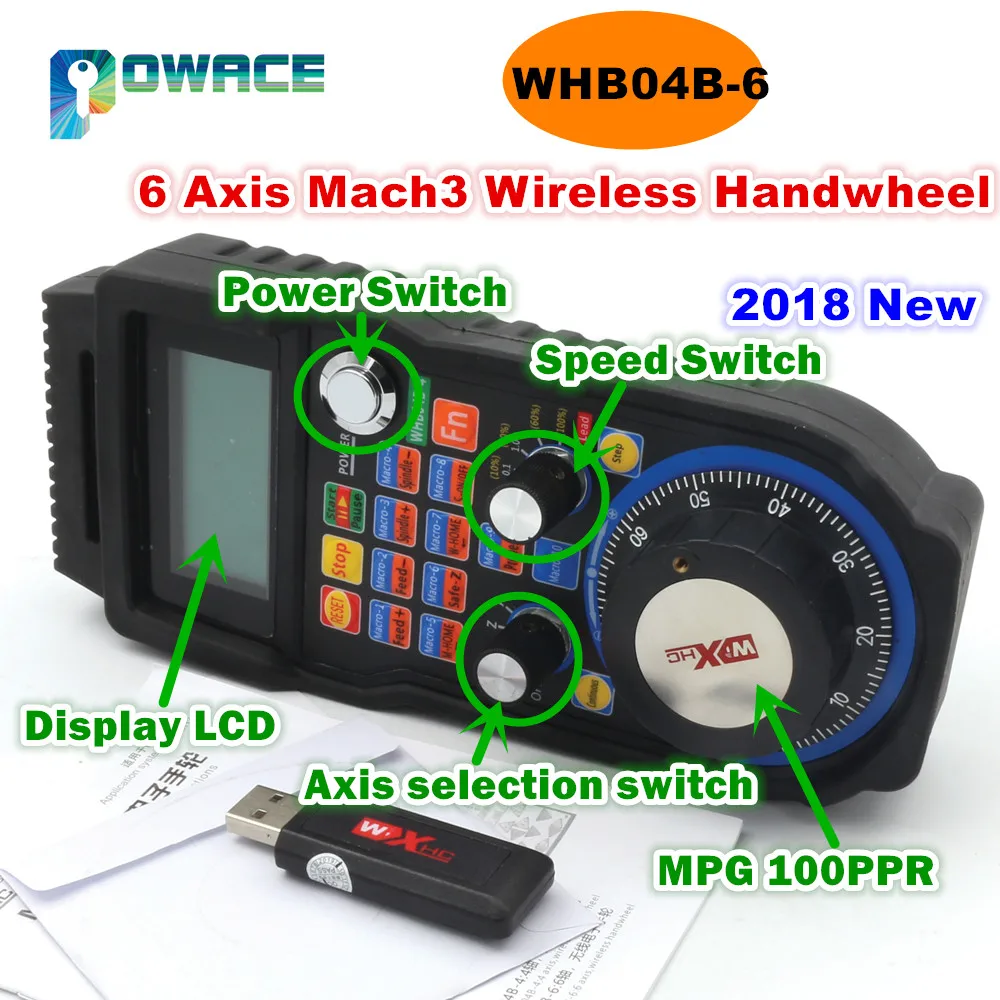 EU Free НДС XHC 6 осевой/4 осевой беспроводной подвесной ручной USB приемник с радиусом