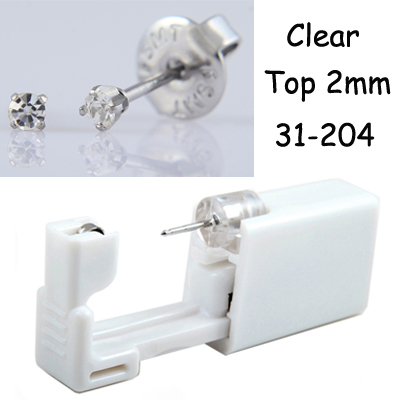 Disposable Sterilized Safety Nose Ear Piercing Unit Cartilage Tragus Helix Piercing Gun Tool Kit Build In Ear Studs Earring