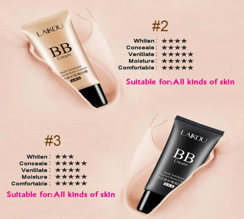 

BB Cream Moisturizing Whitening Oil Control Isolation Nude Makeup Concealer Foundation Cosmetics Beauty QRD88