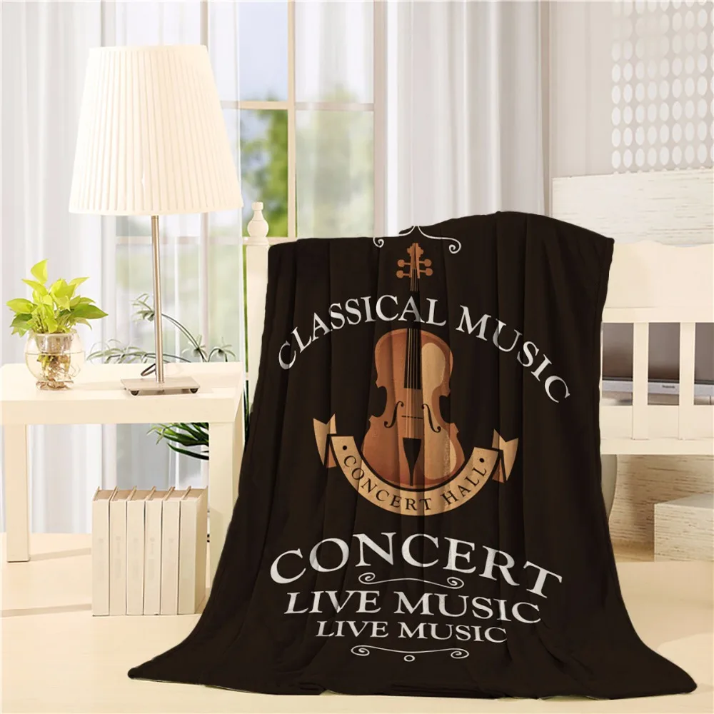 poster for concert of classical music with violin Flannel Throw Blanket