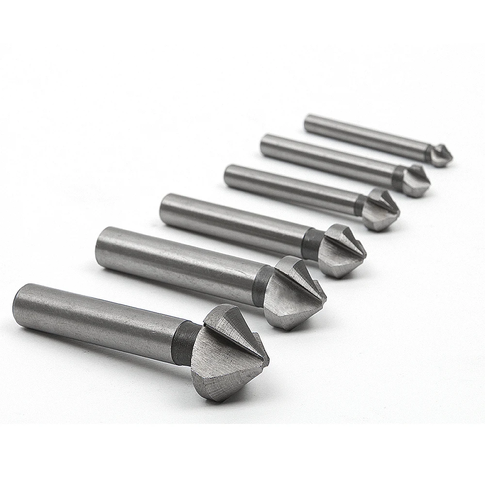 6pcs-speed-drills-titanium-3-flute-90-degree-HSS-Metals-Titanium-Three-Edge-Chamfer-Chamfering-Drill