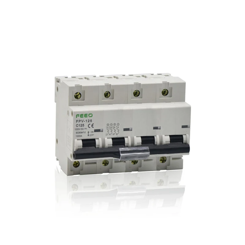 

FEEO 4P 125A DC 1000V Circuit breaker FOR PV System C curve MCB FPV-125