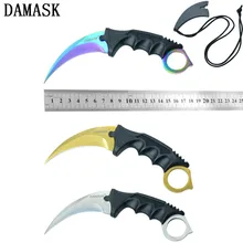 

Damask Brand Beauty Gift Stainless Steel Survival Outdoor Knife Good Grade Claw Hunting Knives Fashion Camping Tools New Coming