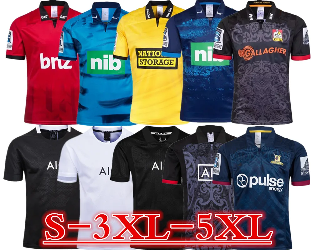 

2019 New Zealand Super rugby Jerseys CRUSADERS HURRICANES Highlanders Blues Chiefs Jersey size S-5XL Top quality free shipping