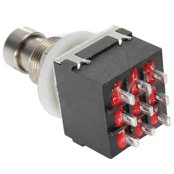 

10Pcs 9-pin 3PDT Guitar Effects Pedal Box Stomp Foot Metal Switch True Bypass