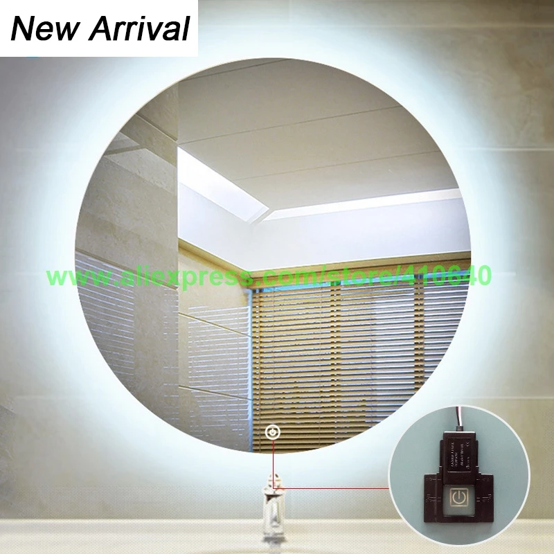 NEW ARRIVAL CAN ADJUST colder Or warmer LIGHT COLOUR Bathroom LED Mirror Sensor Switch Bathroom Mirror Touch Switch Dual Colour light mirror touch switch bathroom smart mirror switch led touch controller on mirror surface hot selling for hotel or bathroom
