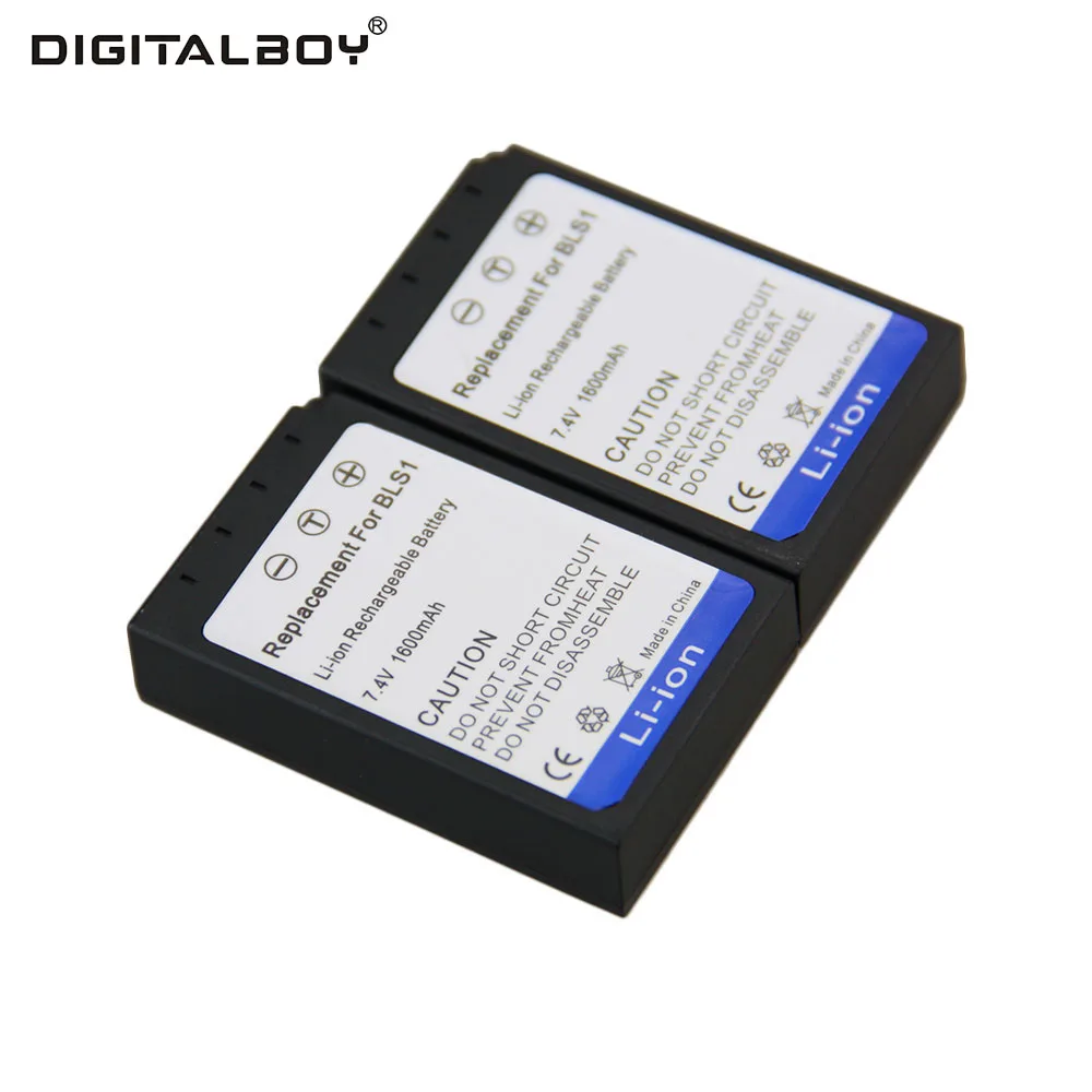 font b Digital b font Boy 2pcs Rechargeable Camera Battery BLS 1 BLS1 BLS 1