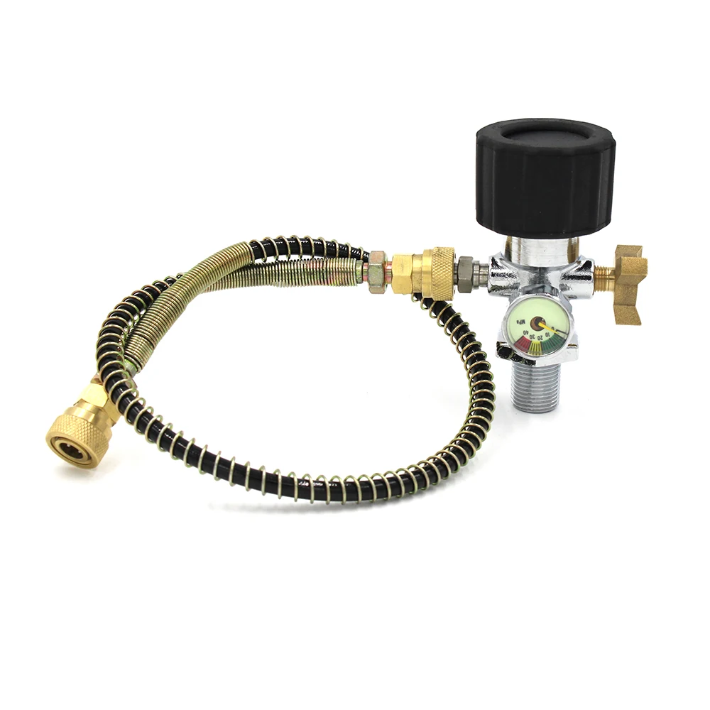 

PCP Scuba Diving Refill Adapter Din Valve Filling Station M18x1.5 with 40mpa Gauge 50cm High Pressure Hose M10x1 Quick Fittings