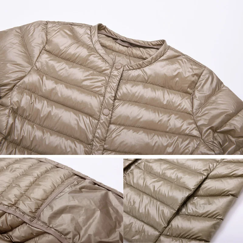 Портативный пуховик NewBang 4XL Женский ультралегкий тонкий с o образным вырезом