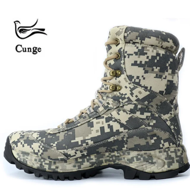 CUNGE Outdoor Tactical Sport Men's Shoes For Camping Climbing Men Hiking Boots Mountain Non-slip waterproof Ultra-light Shoes