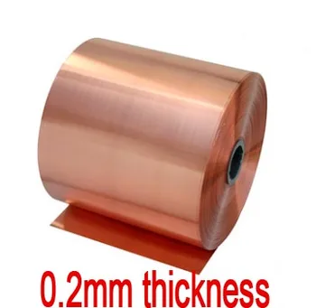 

New 0.2mm thickness 200mm width Pure copper strip belt band 1 meter length Pure copper sheet Copper clad