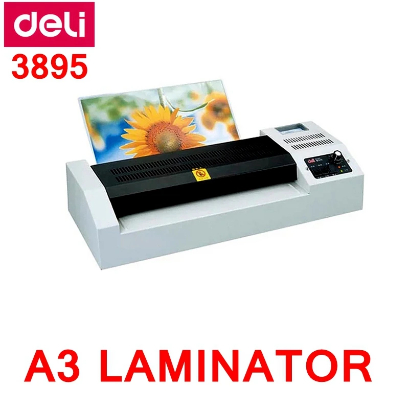 Deli Laminador Frio Quente 220vac a3 Tamanho Foto Documentos Temprature Adjust320mm 660 mm - Min Metal Habitação 3895 & 7 Cheap hot laminator