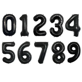 

40 inch Pink Blue Black 0-9 Numbers Large Helium Number Foil Children Festivals Birthday Party Cartoon hat Ballon for Kids