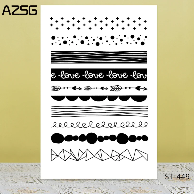 

AZSG Love Word Heart-shaped Arrow Clear Stamps/Seals For DIY Scrapbooking/Card Making/Album Decorative Silicone Stamp Crafts