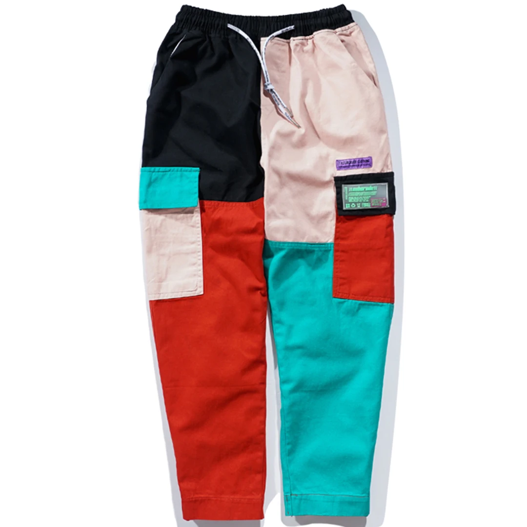 Aelfric Eden, винтажные цветные спортивные штаны,, хип-хоп стиль, мужские Лоскутные повседневные брюки, шаровары, джоггеры, брюки-карго, B044
