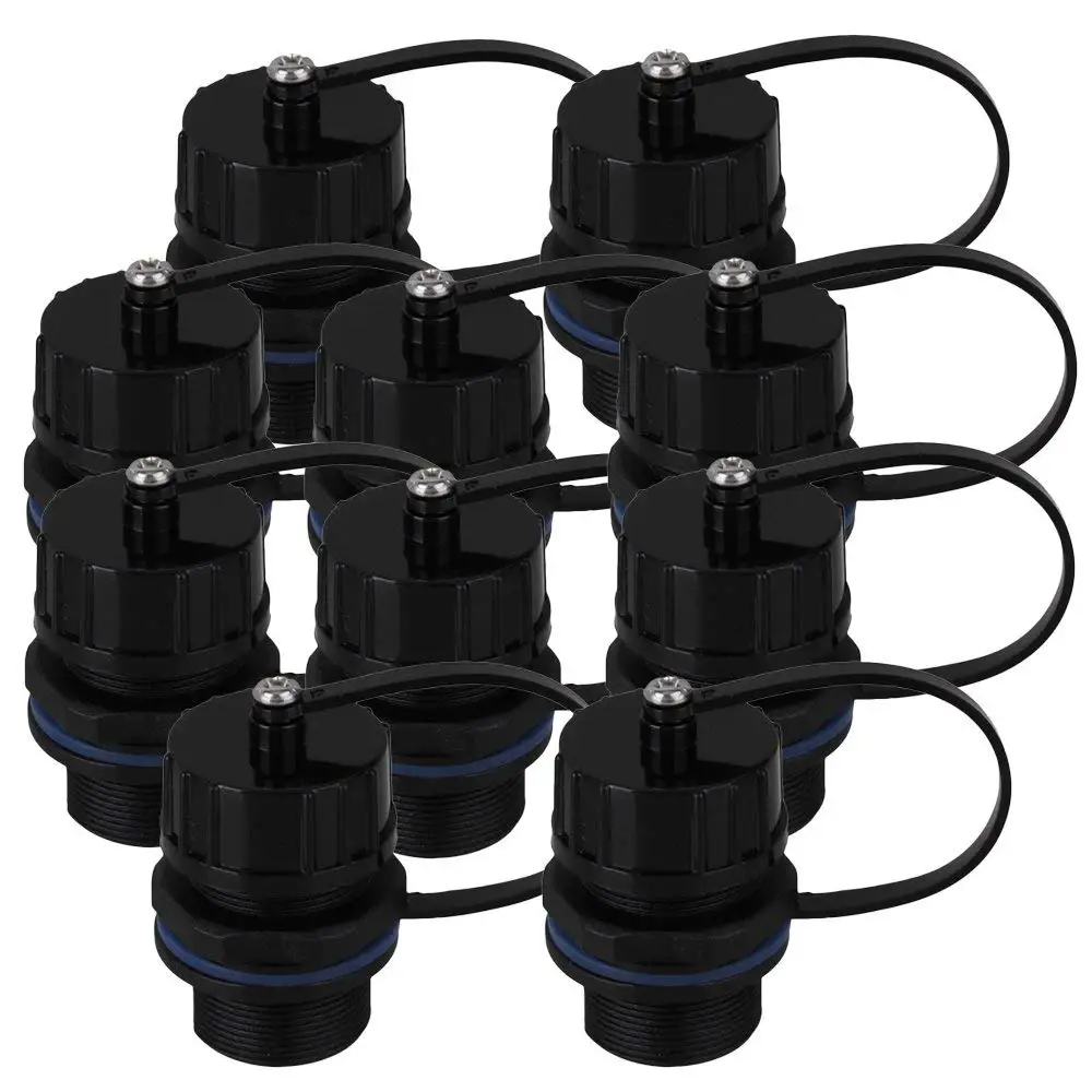 

Ethernet LAN Black IP68 Protection M20 Stuffing Locknut Plastic RJ45 Waterproof Gland Connector Set of 10