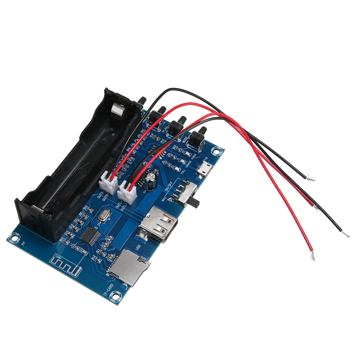 New Digital Bluetooth 4.0 Power Amplifier Board 2 Channel PAM8403 Stereo AMP USB 18650 Battery Power For Speaker