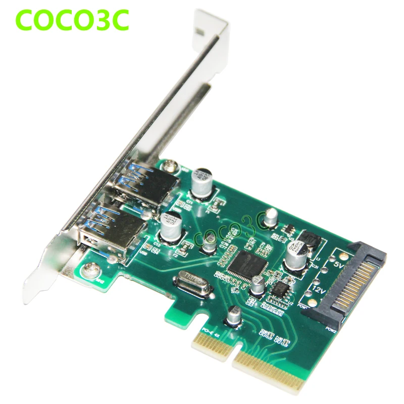 2 порта USB 3 1 Type A PCI e контроллер карта для настольного компьютера Express x4 к USB3.1