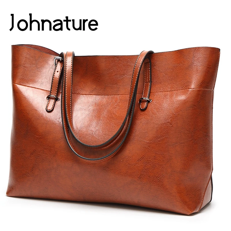 

Johnature 2019 New Satchels Casual Solid Totes Zipper Versatile Solid Bag Retro Fashion Hard Women Shoulder & Handbags