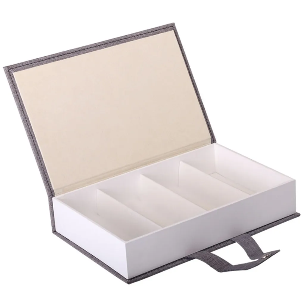 Коробка для хранения солнцезащитных очков, кожзам, Чехол для очков, органайзер для хранения, 4 слота