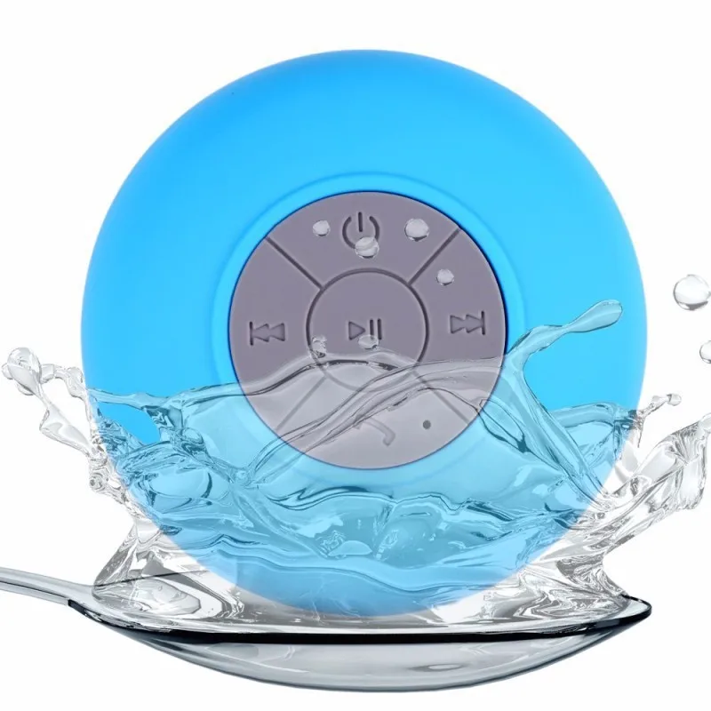 Беспроводной Bluetooth динамик водонепроницаемый Душ всасывания мини динамик автомобиля громкой связи вызова музыкальный приемник для iPhone samsung - Цвет: Синий