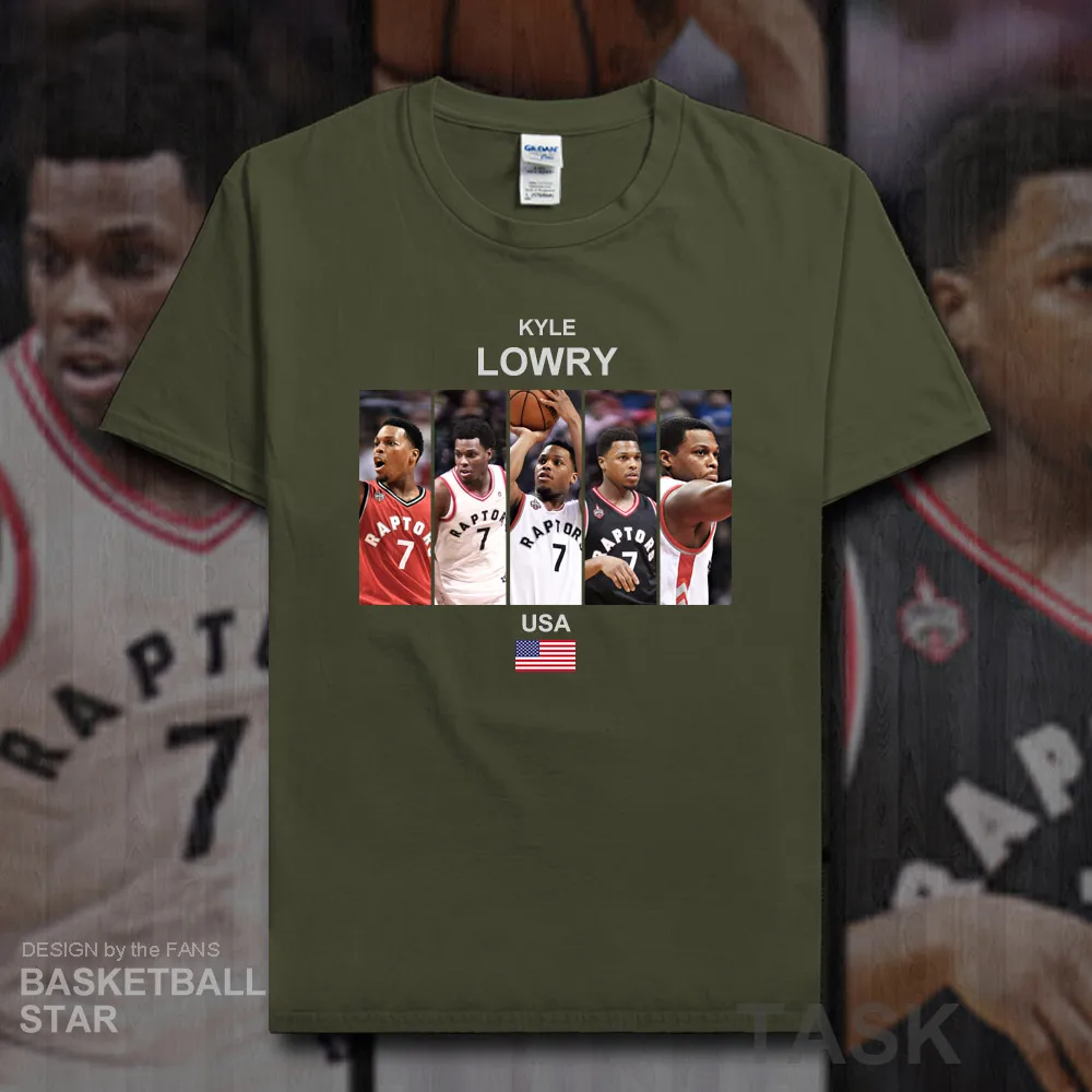كايل t قميص الرجال الفانيلة Lowry USA اعب ستار التي شيرت القطن اللياقة البدنية الملابس المطبوعة اللياقة البدنية تي شيرت تورونتو المشجعين تيز 20