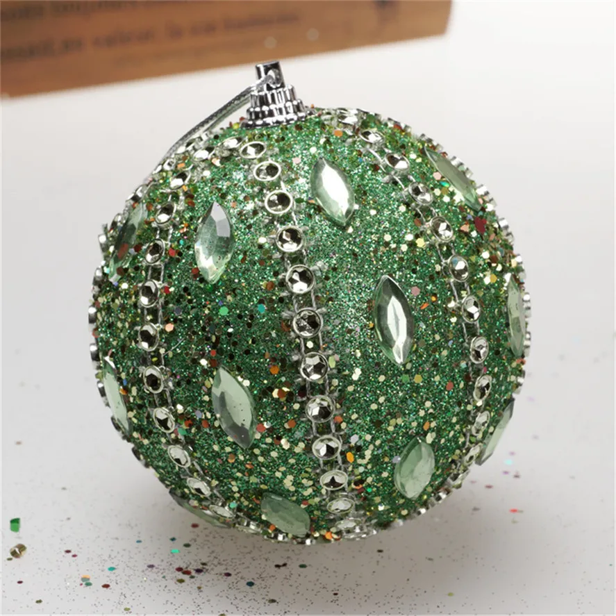 Блестящий новогодний шар 8 см 1 шт декоративные шары для рождественской ...