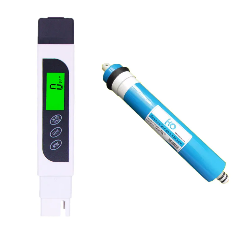 

2pcs Portable Pen TDS Tester Water Quality Purity Tester TDS Meter + 75gpd RO Membrane Reverse Osmosis System Water Filter 39%