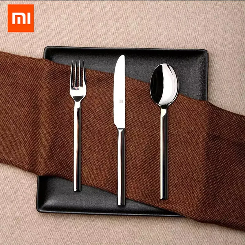 

Original Xiaomi Mijia Huohou tableware Steak Knife Spoon Fork Stainless Steel Dinner Dinnerware Household Cutlery Set for Family