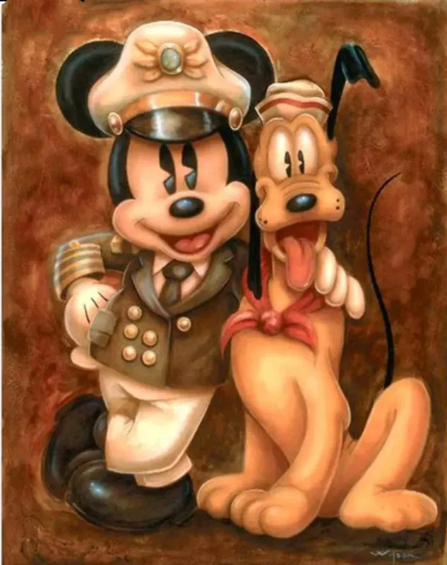 Алмазная вышивка крестиком алмазная живопись Микки и собаки мозаичная по