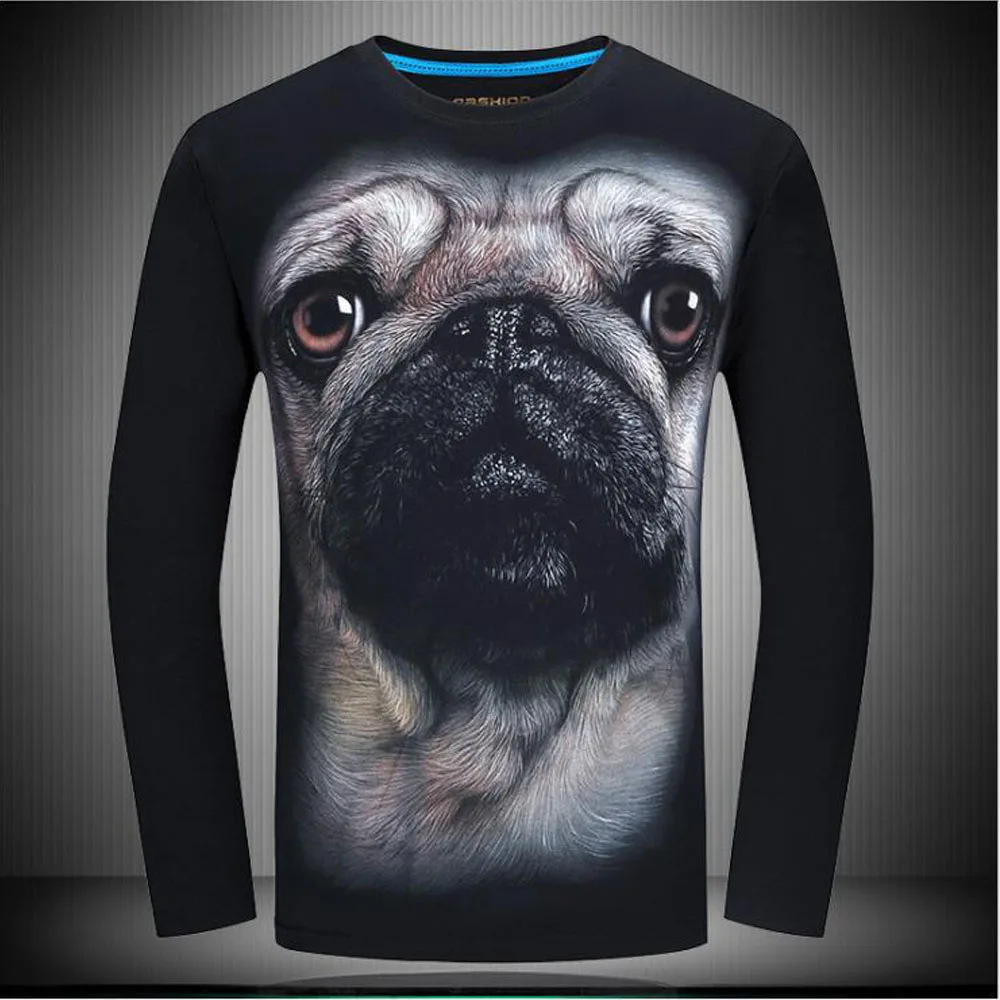 

New Arrival 2017 Autumn Men 3D Printed Long Sleeve T-Shirt Animal Pattern Male Fashion hip hop Tshirt Unisex Shirts Streetwear