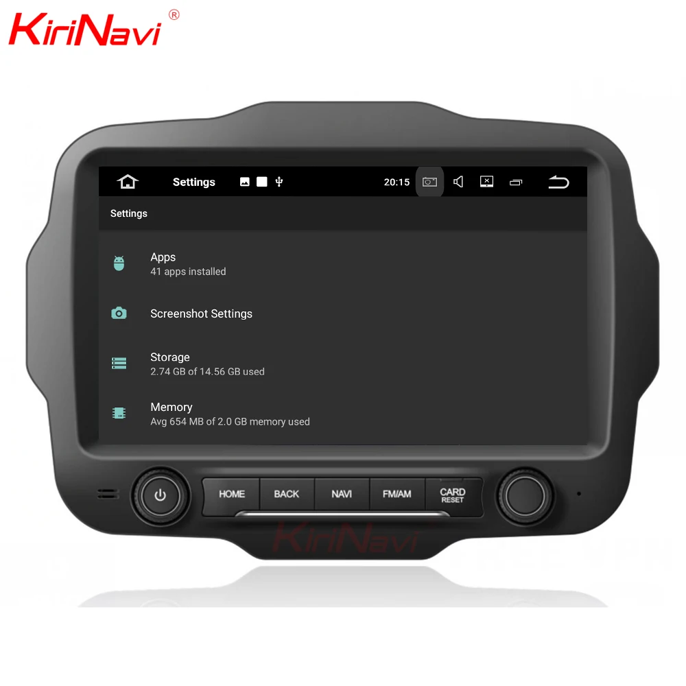 Perfect KiriNavi Android 7.1 car navigation system for Jeep Renegade navigation touch screen Car DVD Player with WiFi 3g BT 5