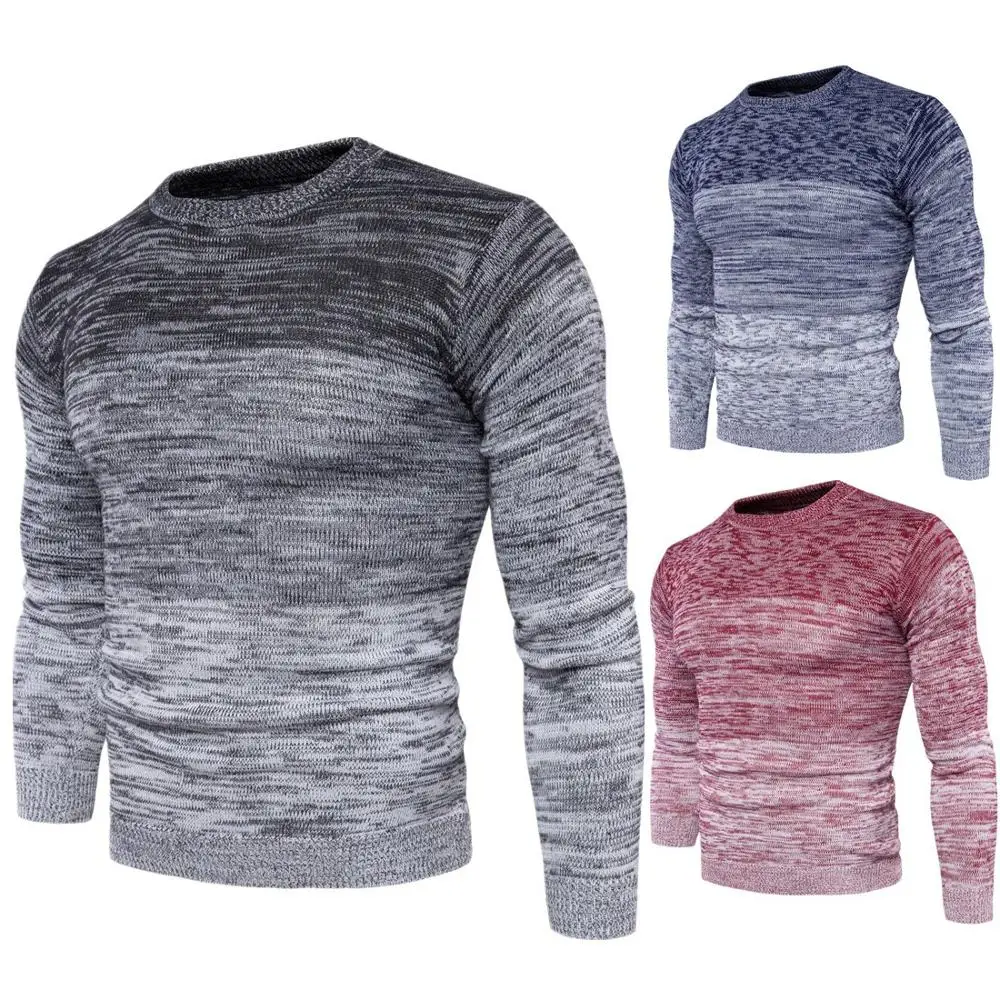 Zogaa мужской теплый свитер с круглым вырезом плюс размер Модный мужской пуловер с длинными рукавами свитер для мужской одежды M-3XL весна осень