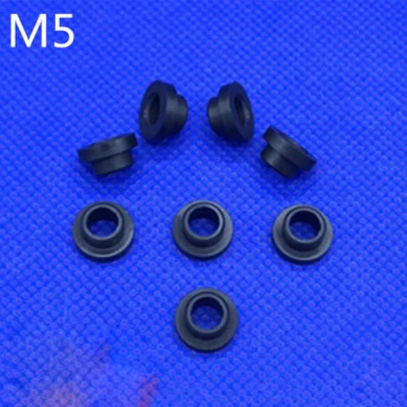 

100pcs M5 ID 10mm OD Nylon washers T-type insulation gasket nylon plastic Transistor gaskets Concave step black color