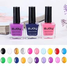 1 бутылка конфетного цвета стемпинг ногтей покрытие 10 мл Цвет Фул дизайн ногтей Пластина Печать лак Золотой Серебряный ноготь штамп Лак 20 цветов