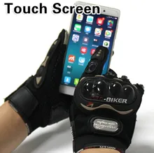 NEW PRO Motorcycle Touch font b Gloves b font Full Finger Protective Gear Black Carbon Fiber