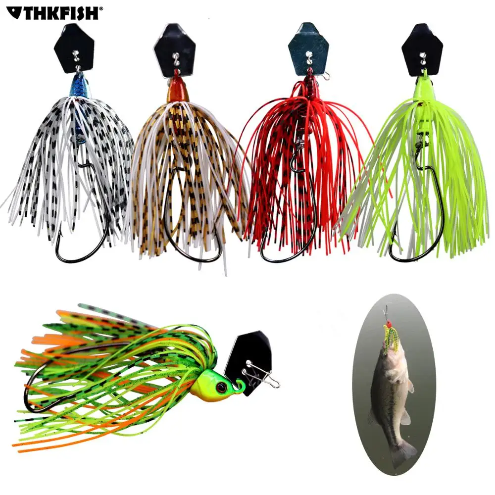 

3pieces 14g Fishing Chatterbait 3D Eyes Jig Bass Lures Rubber Skirt Spinner Buzzbait Chatter bait Lure For Bass