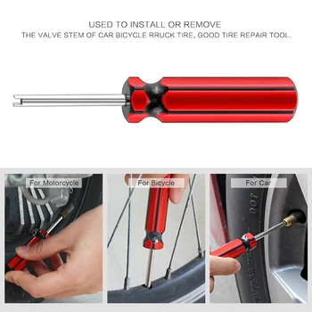 

ALLOMN Car Tire Valve Stem Core Remover Auto Tire Tyre Valve Stem Core Removal Tool Wrench Adapter Set