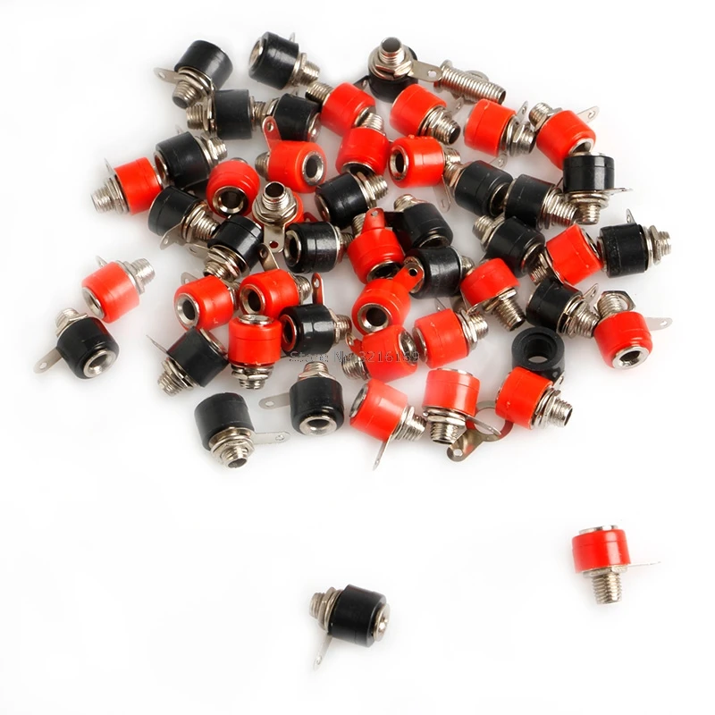 

For 50pcs 4mm Banana Panel Socket Test Probe Binding Post Nut Plug Jack Connector Promotion