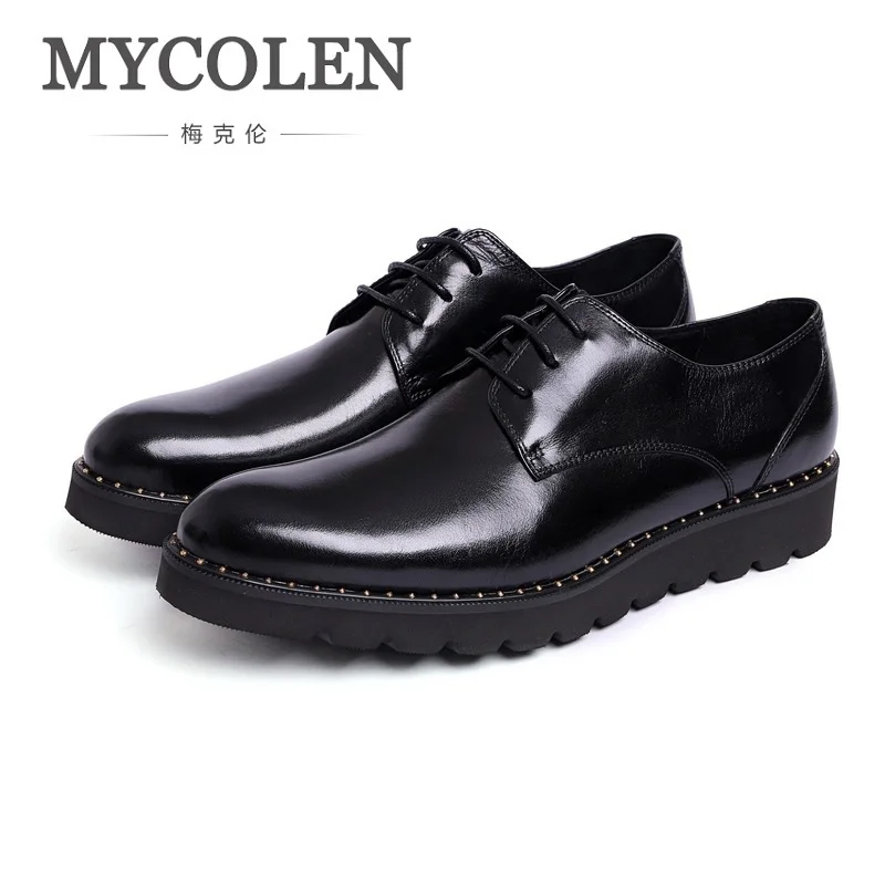 

MYCOLEN New Luxury Fashion Design Top Mens Formal Business Shoe Round Toe Men Dress Breathable Men Shoes For Wedding ayakkabi