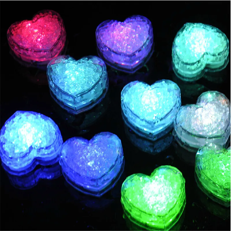 

Heart-shaped DIY Colorful Flash LED Wedding Festival Party Decor Props Luminous LEDGlowingDrinking Sevencolor