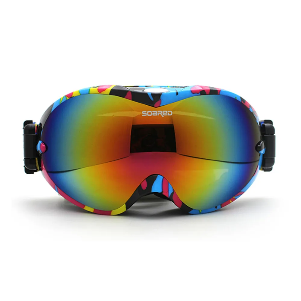 Очки для сноуборда, противотуманные, UV400, для мужчин, женщин, подростков, лыжные Солнцезащитные очки, двухслойные линзы, против царапин - Цвет: C04