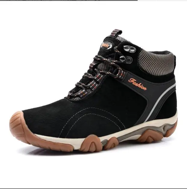 

Hiking Shoes Man Waterproof Hiking Boots Warm High Top Mountain Climbing Camping Shoes Trekking Hunting Footwear free fast